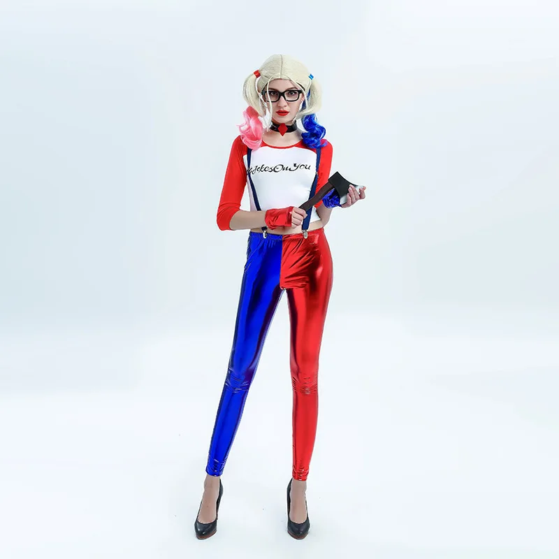 Cosplay&ware Manluyunxiao Harley Quinn Costume Women Cosplay Performance Dance Halloween Costumes -Outlet Maid Outfit Store