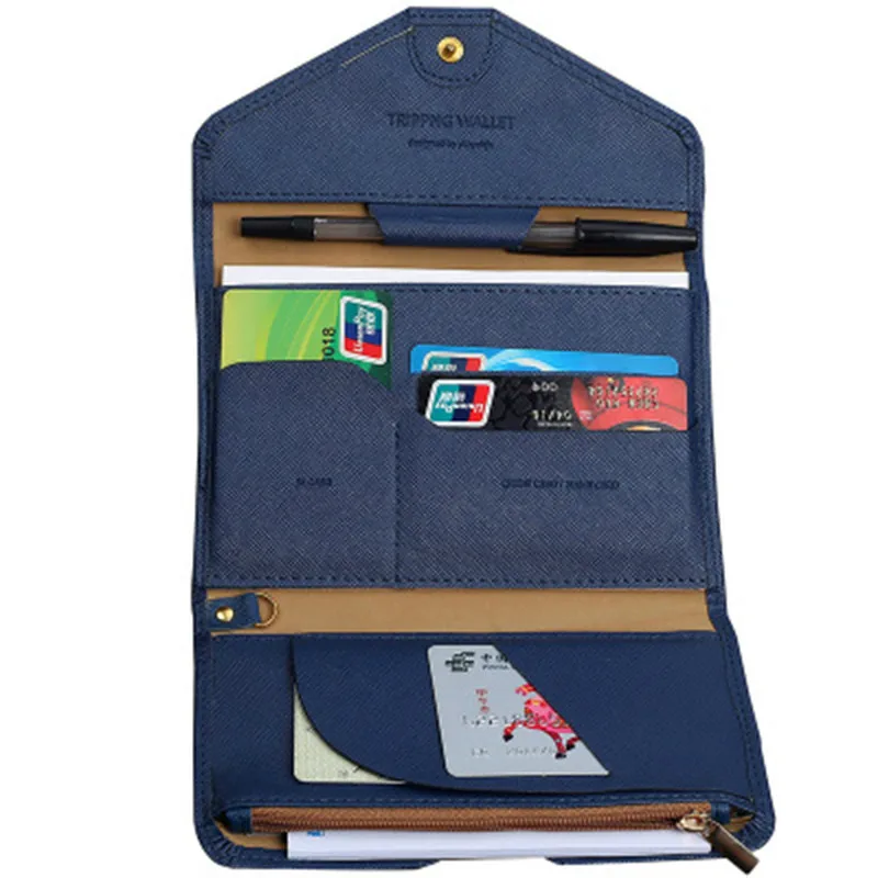 

Travel Passport Cover Foldable Credit Card Holder Money Wallet ID Multifunction Documents Flight Bit License Purse Bag BA01