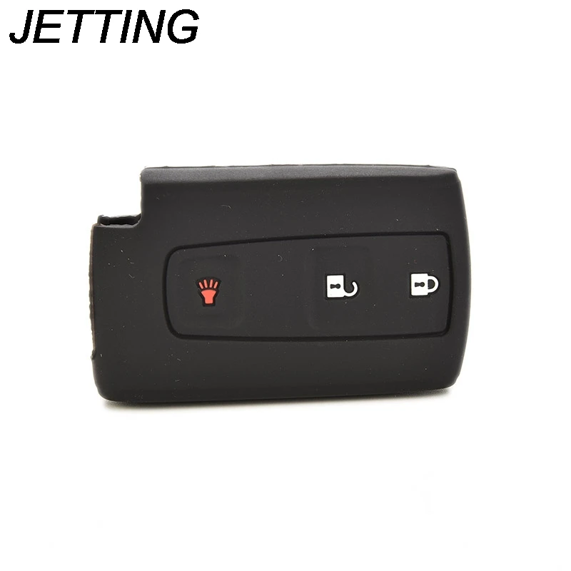 

JETTING Remote Smart Key Shell Black 1PC Car Accessories Key Shell 3 Button Silicone Case Covers For Toyota Prius Crown Verso