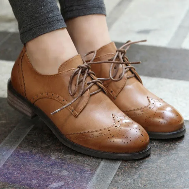 womens leather oxfords