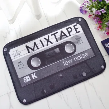 

Drop ship Door Mat Old Tape Printed Welcome Anti-slip Flannel Floor Carpet Home Living room Bedroom Kitchen Entrance Outdoor Rug