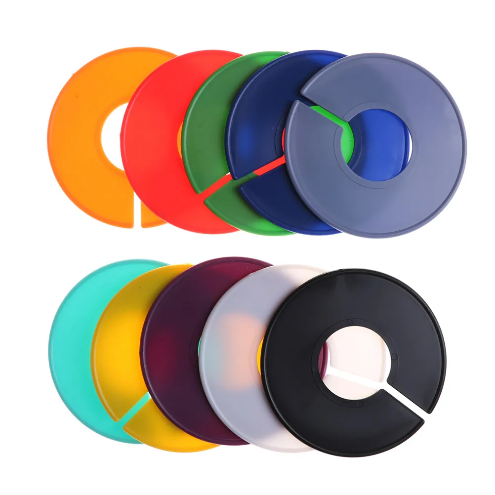 10PCS/lot Plastic Clothing Rack Size Dividers Round Hangers Closet