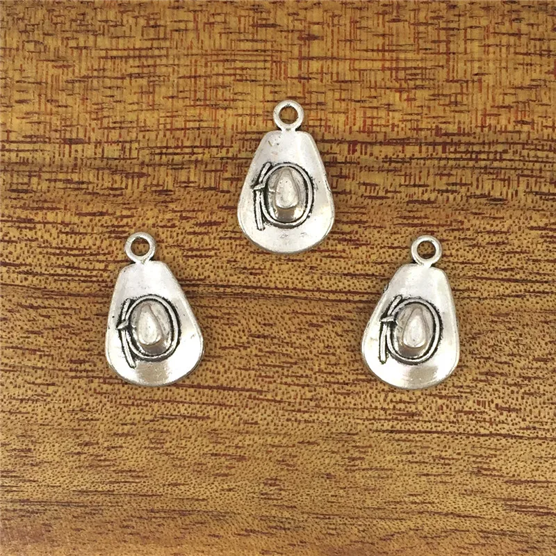 

10pcs Cowboy Hat Charm Antique Tibet Silver 3D Cowboy Hat Charm Pendant Bracelet Necklace Product 20*12mm
