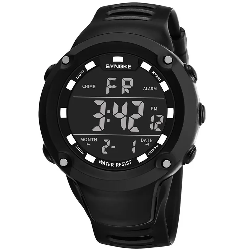 

Men Sports Watches 30M Waterproof Back Light LED Digital Watch Chronograph Shock Double Time Wristwatches For Gift #4M12#F
