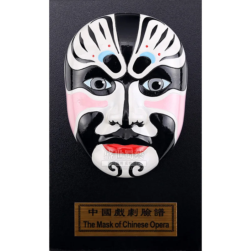 

15cm Height Peking Opera Mask Zhangfei Table Wall Decoration Folk Handicraft Furnishing Articles Chinoiserie Gifts