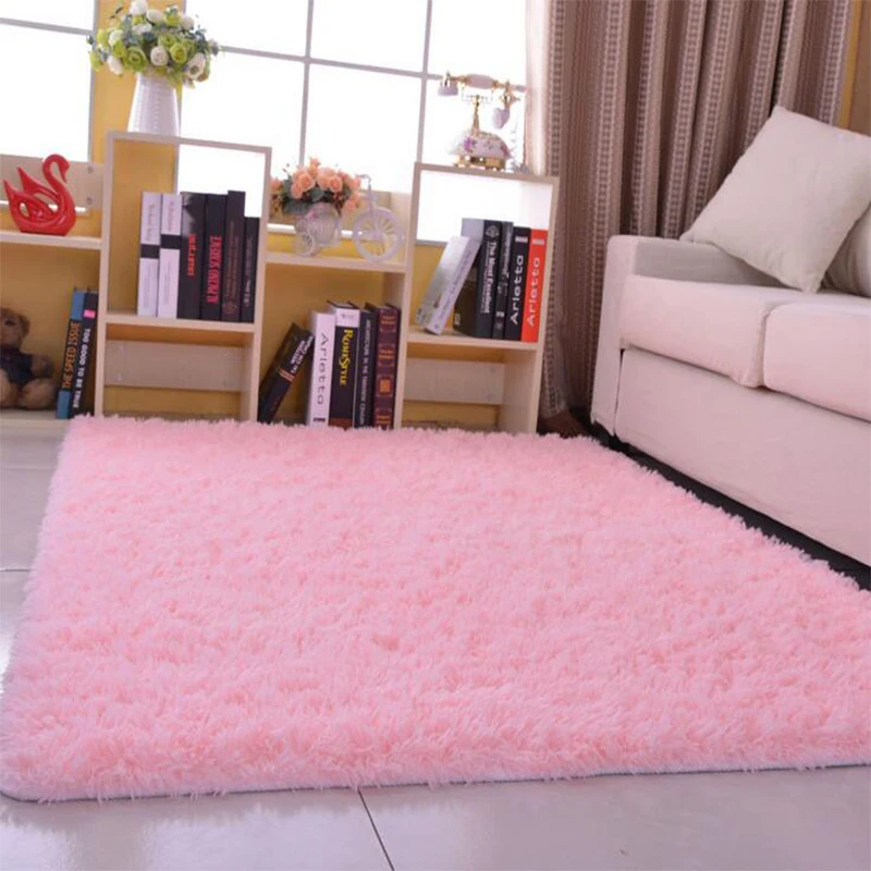 

Hot Sale 4.5cm Long Plush carpet Shaggy Soft Carpet Area Rug Slip Resistant Door Floor mat for Living Room Kids Bedroom