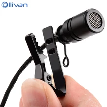 Ollivan 2,5 м всенаправленный металлический микрофон 3,5 мм Jack микрофон-петличка с зажимом для галстука микрофон мини аудио Микрофон для компьютера ноутбука телефона