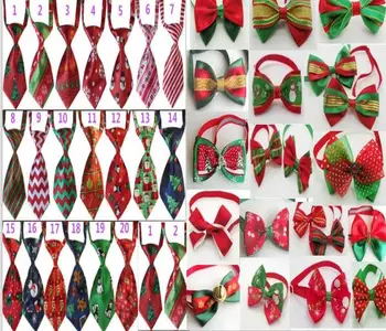 

(200pc/lot) Christmas Dog Ties Pet Cat bowtie Neckties Accessories Dog Holiday Grooming products Supplies mix 2 model Y117-1