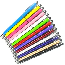 100 шт мини металлический Универсальный сенсорный экран Стилус роллер, шариковая ручка 2 в 1 для iPhone iPad samsung планшетный ПК Galaxy смартфонов