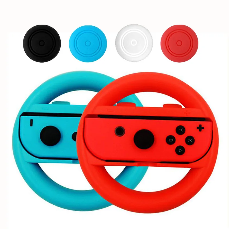 Для Nintendo Switch ABS Руль Ручка подставка держатель левый и правый Joy-Con Joycon для Nintendo Switch NS NX контроллер колеса - Цвет: Red and Blue