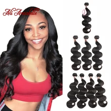 Али ANNABELLE волосы перуанский объемная волна человеческих волос пряди 1/3/4 шт. натуральный Цвет 1" до 28" дюймов Волосы remy волос для наращивания
