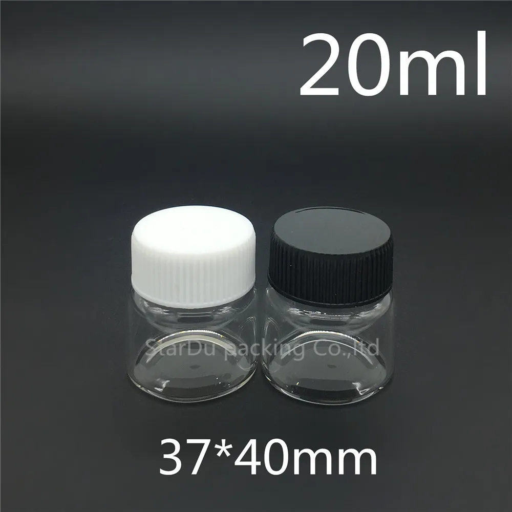 

Free Shipping 200pcs 37*40mm 20ml Screw Neck Glass Bottle With Plastic Cap For Vinegar Or alcohol,carft/storage Candy Bottle