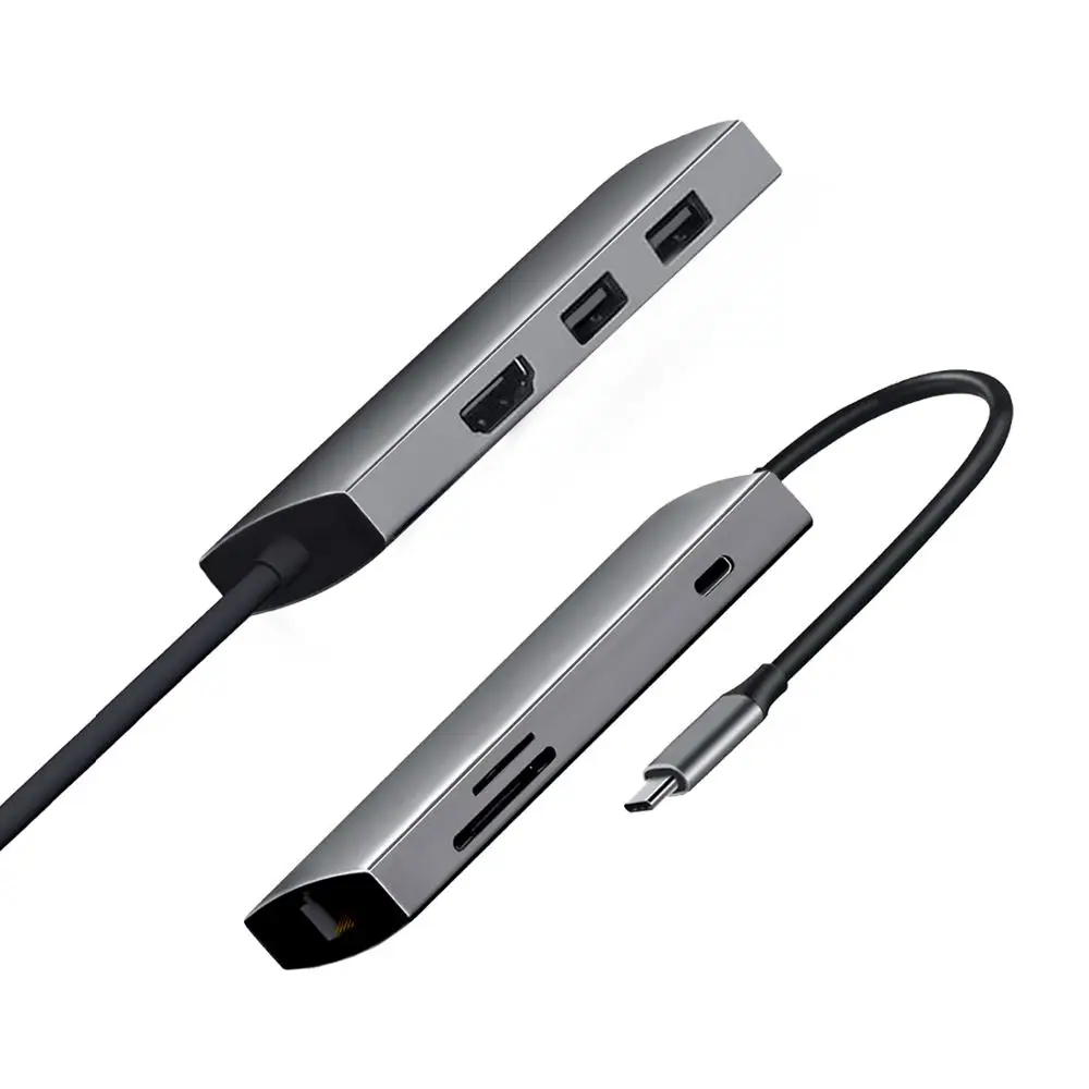 USB C многопортовый адаптер для Apple MacBook Pro 13/15(Thunderbolt 3),, Mac Air USB C Hub, HDMI 4 K, 2USB 3,0, Gigabit