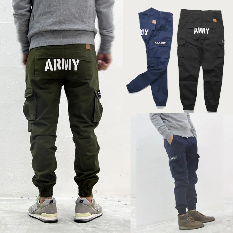 US army style men fashion jogger pants casual joggers slim ...