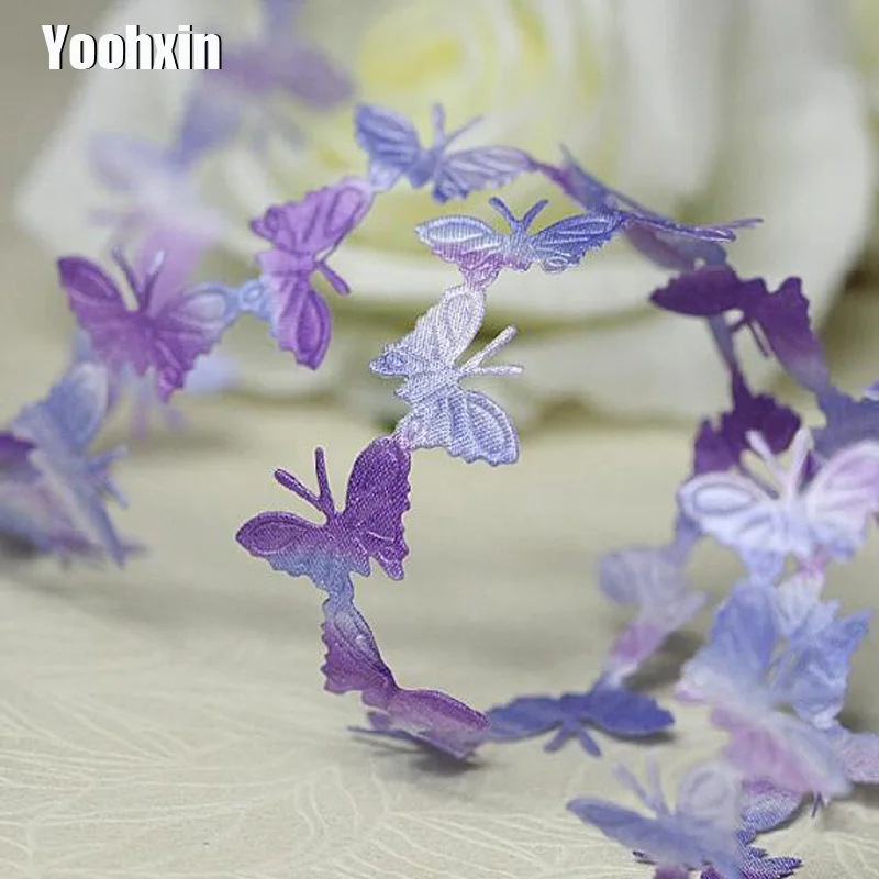 Роскошная хлопковая синяя желтая вышитая кружевная ткань широкая сделай сам