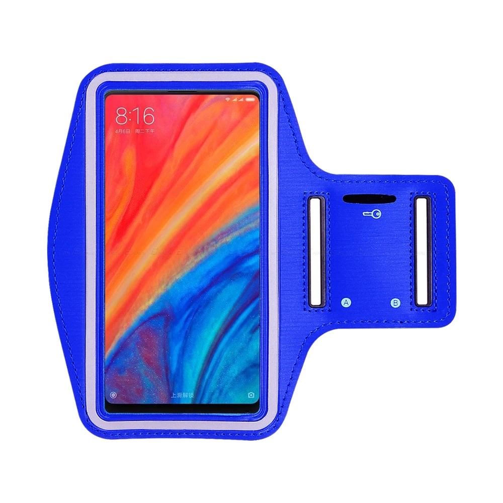 Спортивный беговой спортивный чехол для телефона для Xiaomi Mi 9 8 SE CC9e CC9 играть A3 A1 A2 Lite 6X Mix 2S Max Pro Note 10, 2, 3, ремешок для крепления на руке для чехол - Цвет: Темно-синий