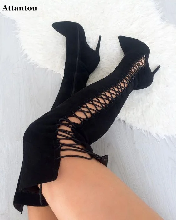 high top heel boots