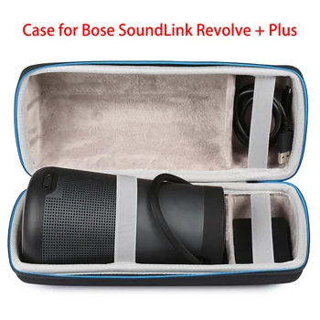 

LuckyNV Travel Case for Bose Soundlink Revolve + Plus EVA Carry Protective Speaker Box Pouch Cover Extra Space For Plug & Cables