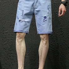 Джинсовые шорты мужские летние большие размеры джинсовые шорты мужские рваные джинсы модные х/б мужские шорты