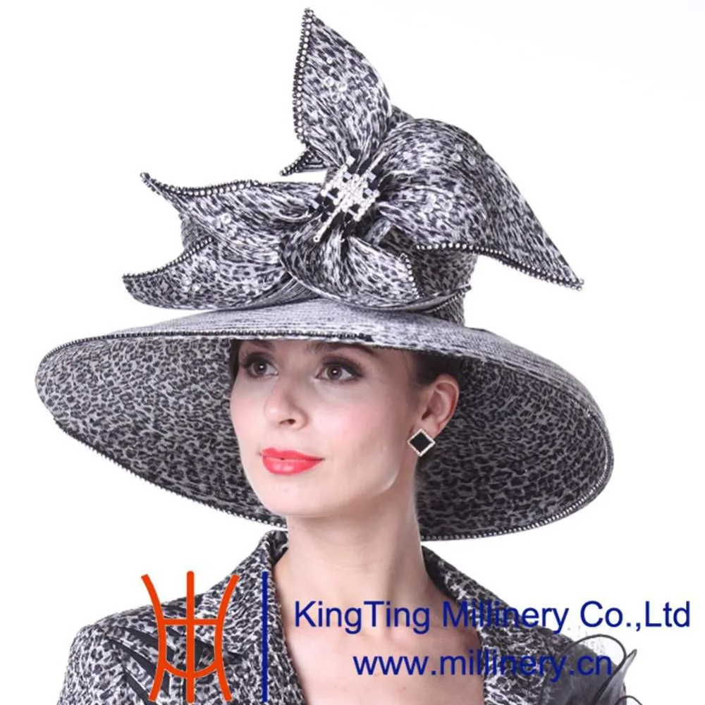 Kueeni Women Hats Special Designer Diamond Casing Wedding Party Church