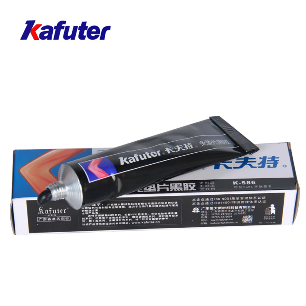 

Kafuter High Quality 50ml K-586 black Waterproof Resistant To Oil Resist High Temperature Sealant Free-gasket Repairing Glue