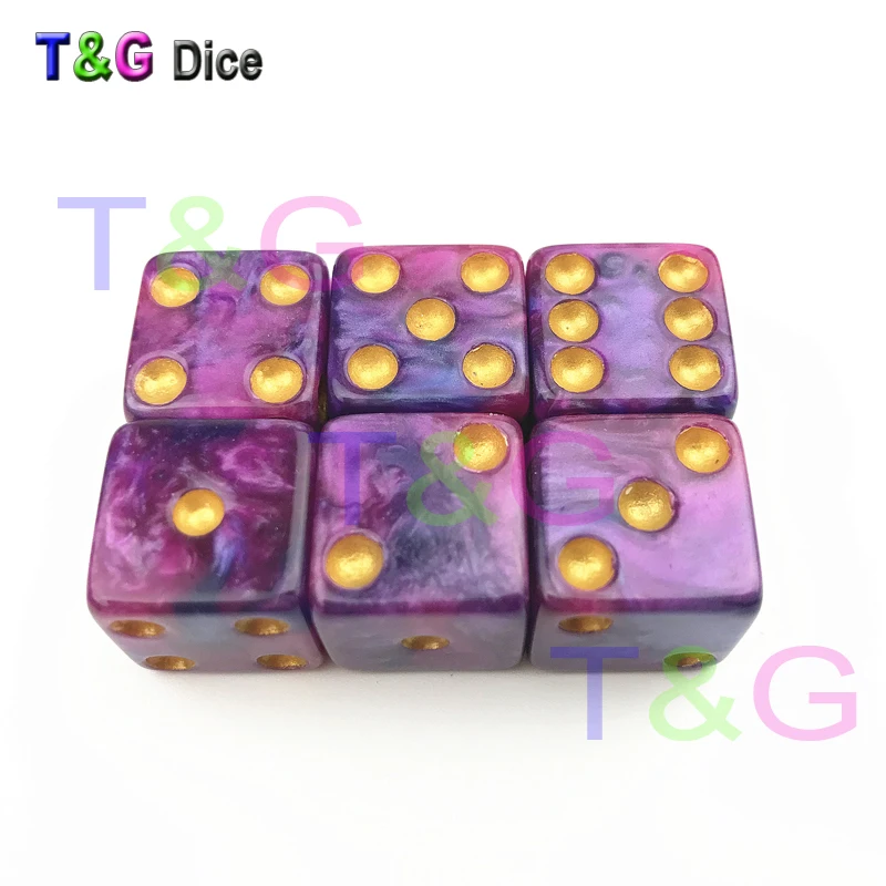16 мм Mix-цвет D6 куб кости набор специальных высокое качество шестигранники питьевой Dados D & d для развлечение настольная игра