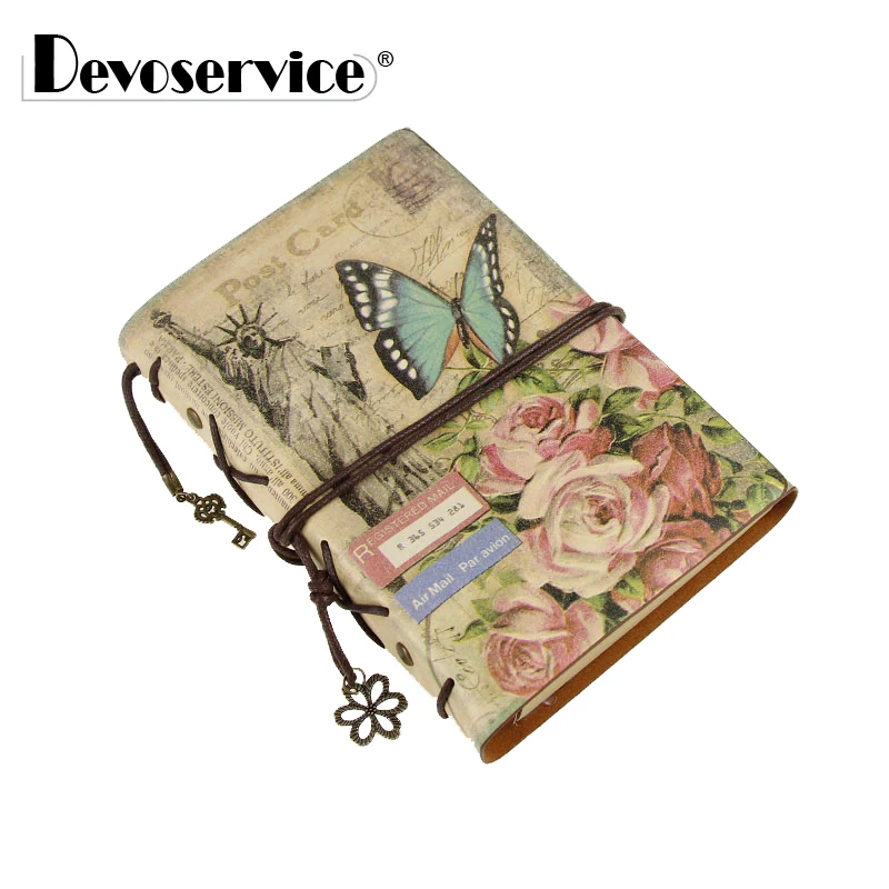 Buy Retro Style Faux Leather Notebooks Spiral Bound