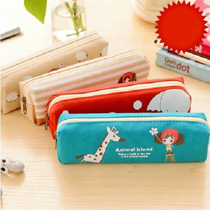 

Pula Girl Square Pencil Bag Student Cartoon Stationery Bag Creative Pencil Bag Pencil Bag