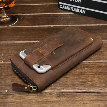 

052418 new hot men long zipper vintage clutch wallet man purse