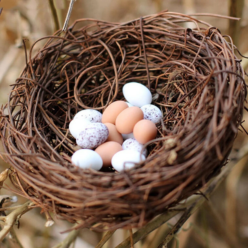 Ручной работы лоза коричневый Птичье гнездо дом природа ремесло праздничное украшение