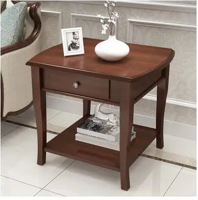 American solid wood sofa side table simple living room small coffee table telephone table. American solid wood sofa side table simple living room small coffee table telephone table.