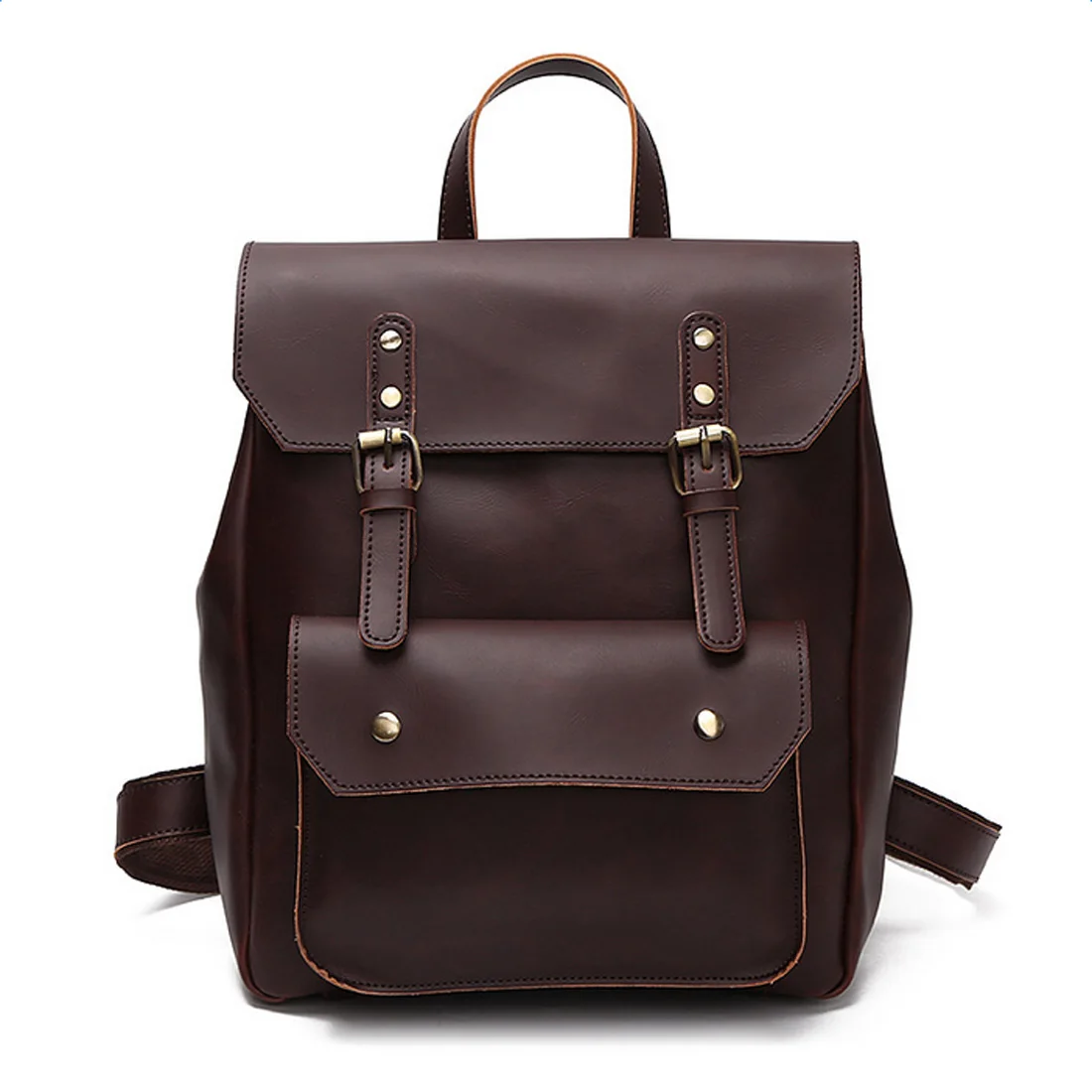 Fashion College Students Backpacks Womens New Girl PU Leather Shoulder