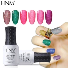 HNM 8 мл 22 Bling Цвета УФ-гель для ногтей полуперманентный блеск Vernis ногтей неоновый замочить от лака чернила Vernis гель лак
