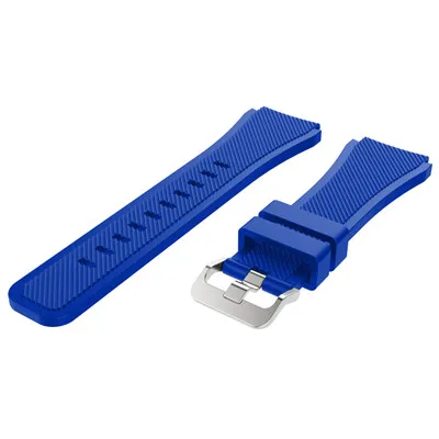 22 мм силиконовый спортивный ремешок для samsung gear S3 Смарт-часы ремешок для Xiaomi Huami Amazfit Stratos 2/2s сменный ремешок для часов - Цвет ремешка: Blue
