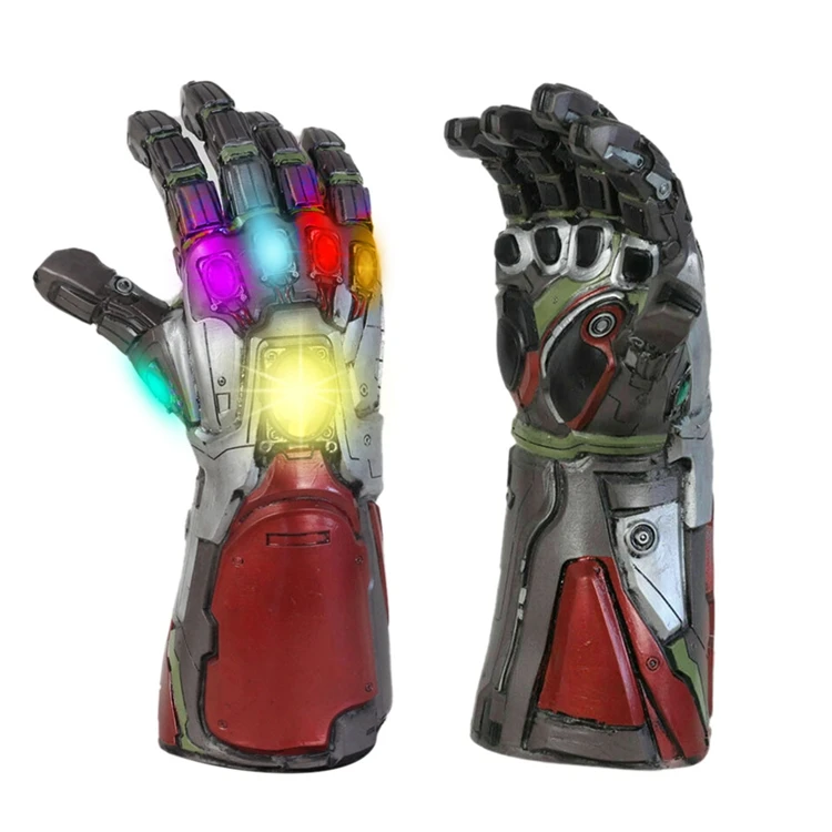 Светодиодный Мстители, эндигра супергерой, Железный человек, Tony Stark Thanos, бесконечность, камень, косплей перчатки со светодиодами, латексная