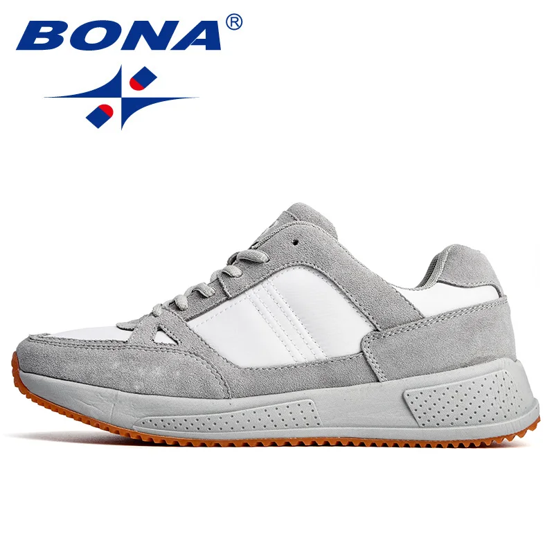 BONA/Новое поступление; классические стильные мужские кроссовки из замши и сетчатого материала; Мужская Спортивная обувь; удобная обувь для бега на открытом воздухе;