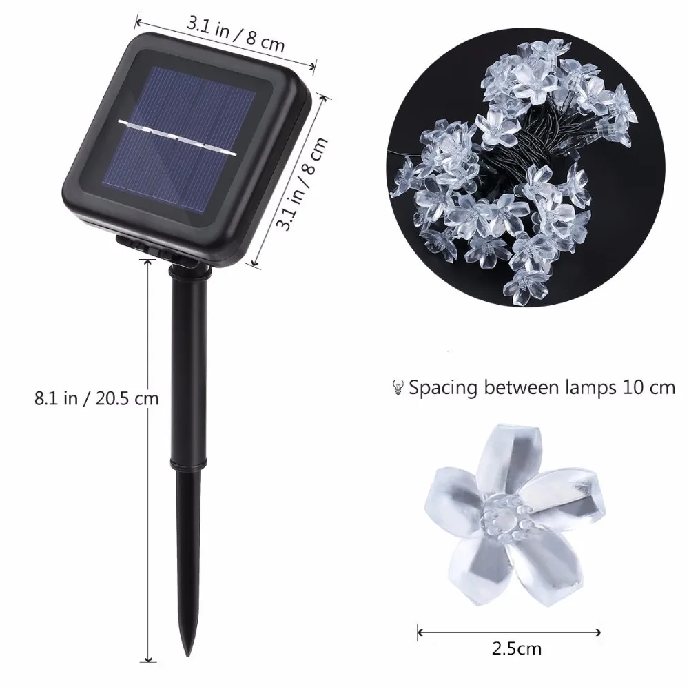 solar lamps bloom strings light for christmas fairy (19)_