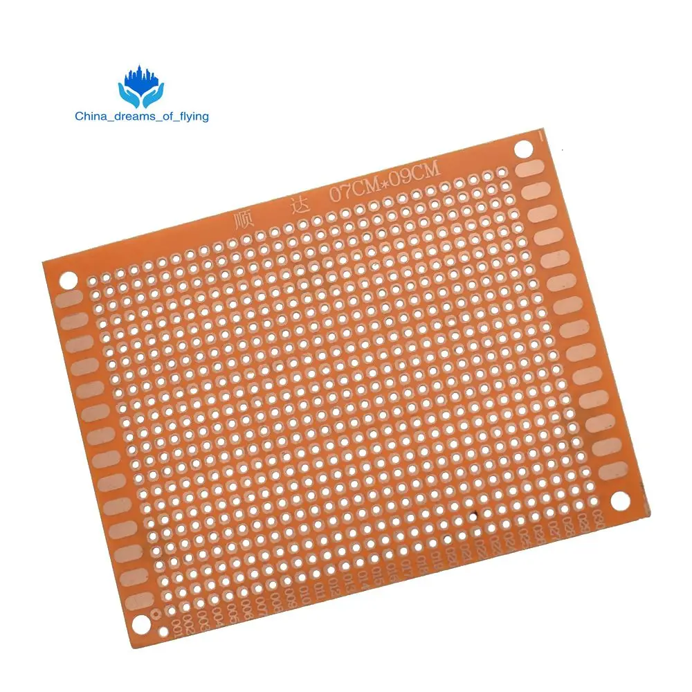 

1pcs 7x9 7*9cm Single Side Prototype PCB Breadboard Universal Board Experimental Bakelite Copper Plate Circuirt Board Yellow