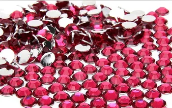 

free shipping 2000pcs 2mm High Quality Crystal Rhinestone Fuchsia Pink Non Hotfix