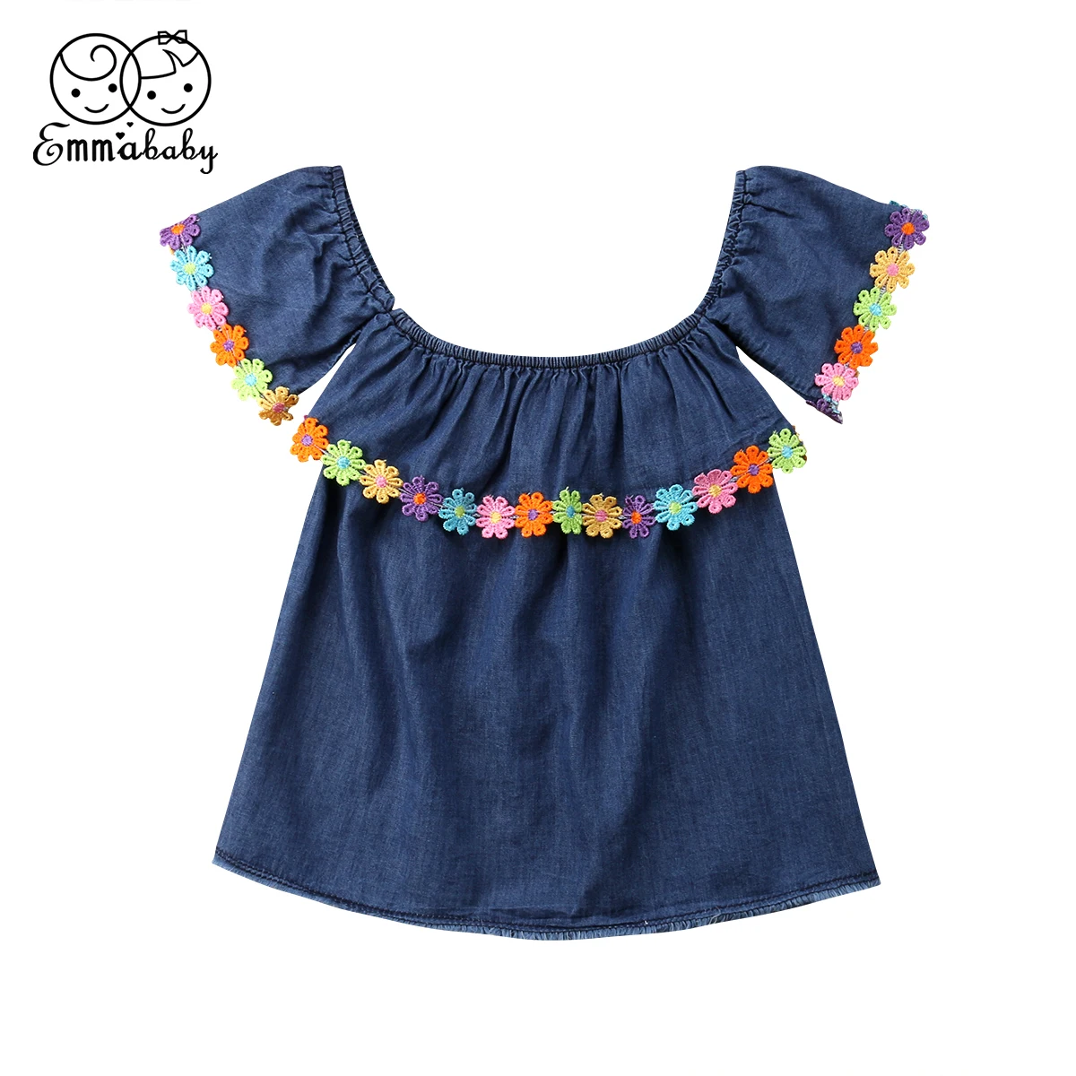 

Toddler Kids Girl Embroidery Flower Summer Casual Dress Sundress Clothes 1-6Y