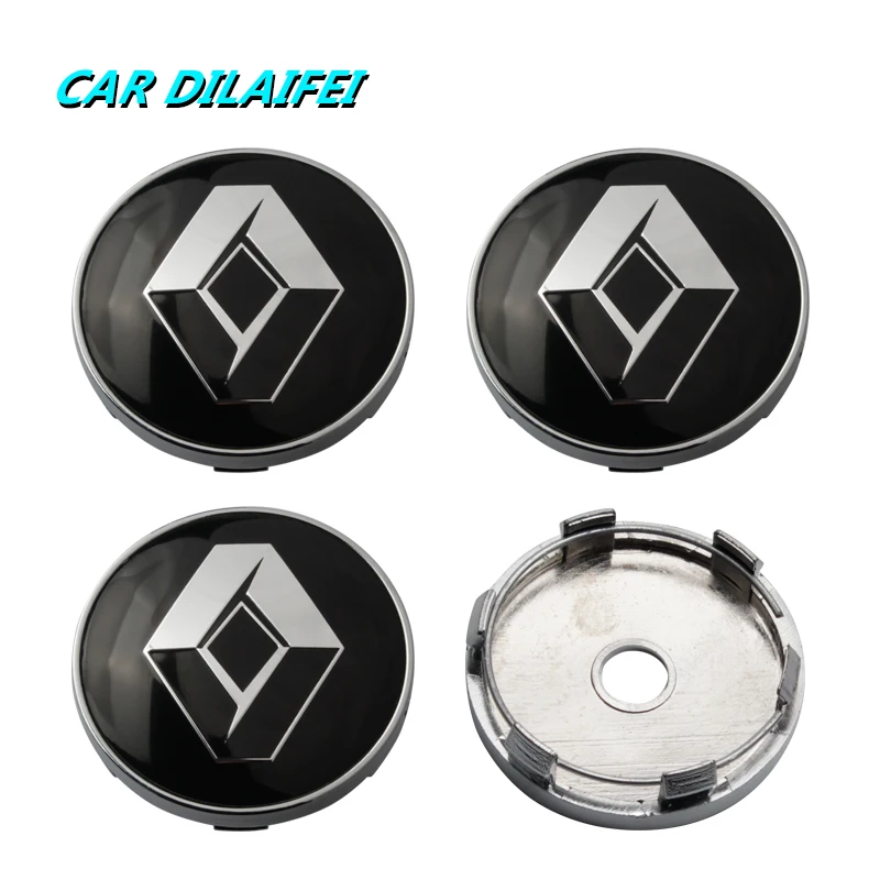 

4Pcs Wheel Center Hub Cap Stickers 60mm emblems For Renault Megane 2 3 Duster Logan Clio Laguna 2 Captur Car Styling Accessories