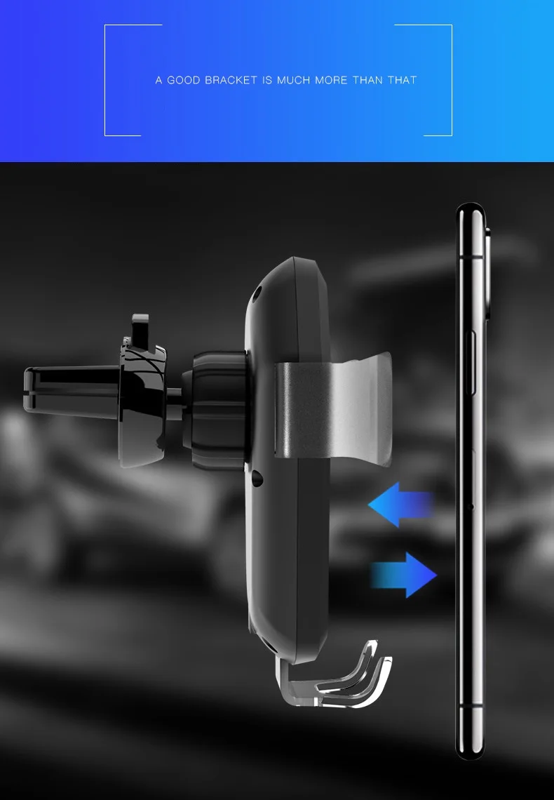 Qi Беспроводное зарядное устройство для автомобиля держатель телефона для iPhone X XS MAX 8 7 samsung подставка-держатель для мобильного телефона крепление, устанавливаемое на вентиляционное отверстие в салоне автомоби