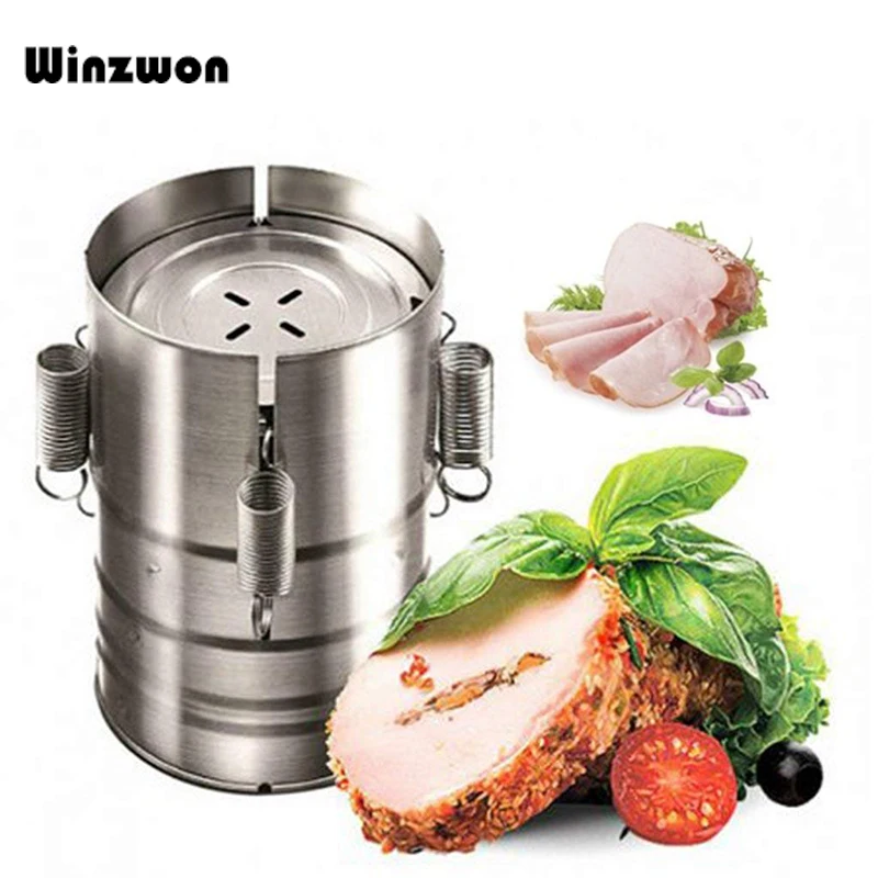 

3 Layers Stainless Steel Burger Press Cylinder Shape Hamburger Press Mold Easy Meatloaf Maker Machine Kitchen Meat Poultry Tools