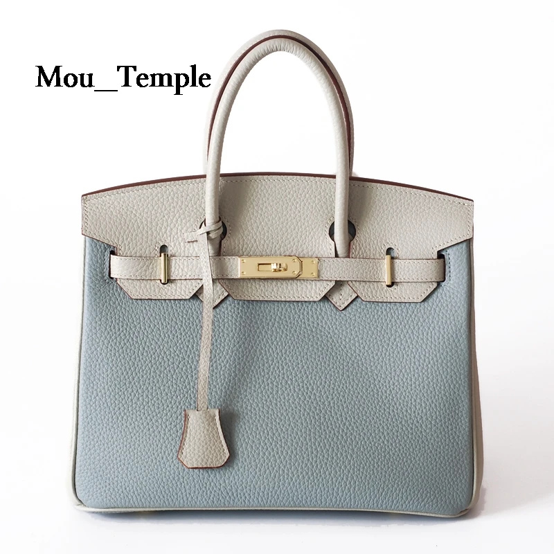 

2017 Women Luxury Ladies Panelled Genuine leather Litchi Grain Handbag Fashion First Layer Cowhide Messenger Bags Shoulder Bag