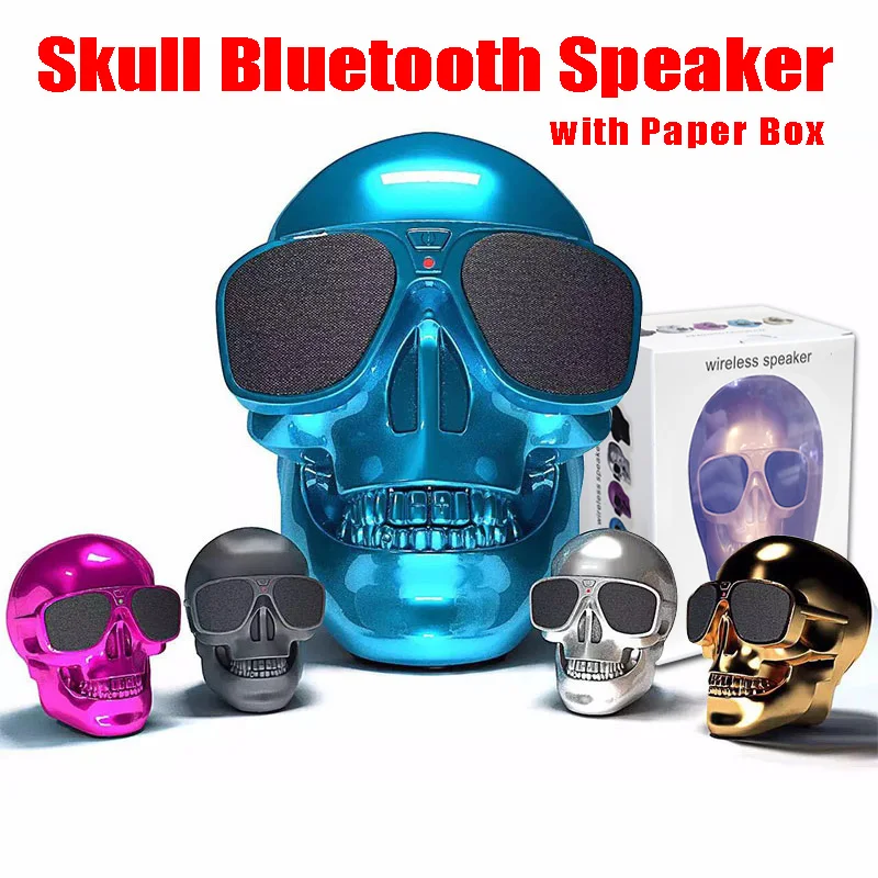 Череп беспроводной Bluetooth динамик портативный многоцелевой покрытие черепа Bone