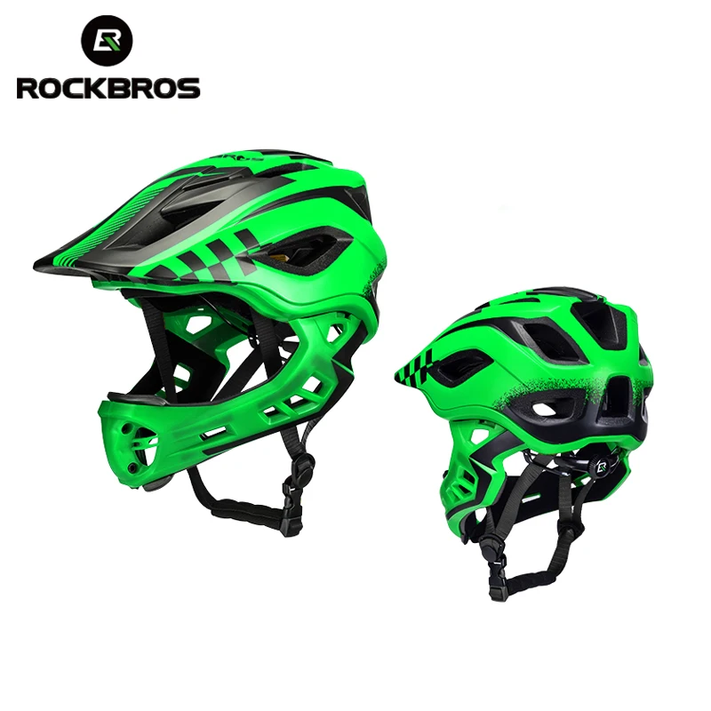 ROCKBROS, велосипедный шлем, полностью покрытый, детский шлем, EPS, параллельный автомобильный детский шлем, 2 в 1, спортивные защитные шлемы для верховой езды