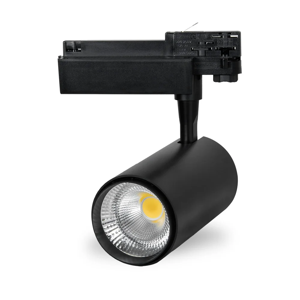 

Dimmable 130LM/W Black / White / Silver / Grey CRI>90 360 Degree Rotatable 40W COB LED Track Light LED spot light 3000k-6000k