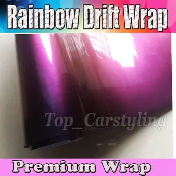 

Glossy Chameleon Car wrap styling shift shade covering Foil Flip flop Purple flip flop vinyl Air bubble Free 1.52x20m 5x67ft