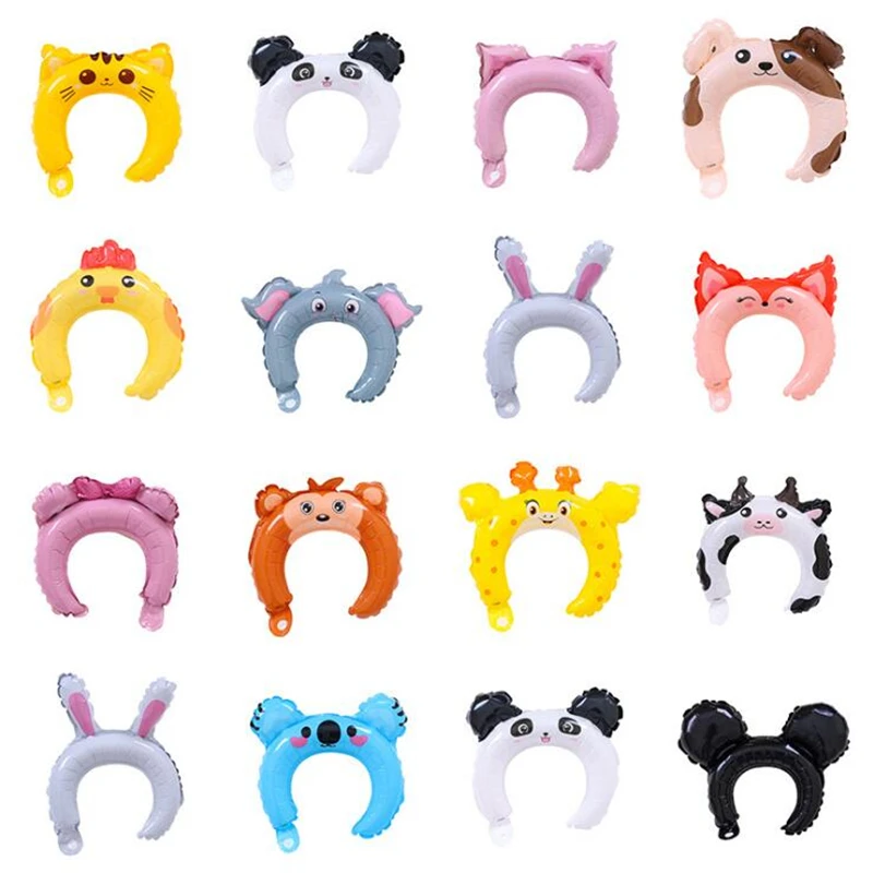 

Animal Cosplay Hairband Balloon Rabbit Ear Panda Cartoon Model Hair Band Balloons for Boy Girl Kids Birthday Party Decoration