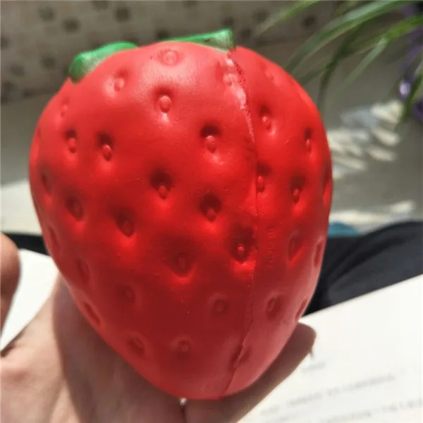 Big Jumbo Juicy Squishy Strawberry Fake Artificial Food Fruit Memory Foam Venting toys - Buyer Show 17